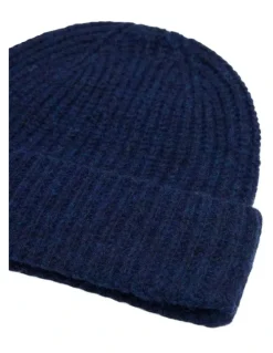 Oxford Myles Rib Knit Beanie in Navy