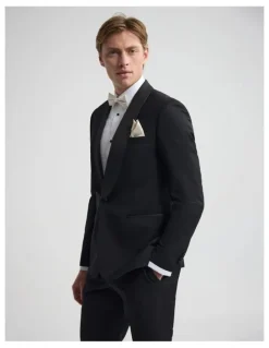 Oxford New Dinner Suit Jacket With Shawl in Black