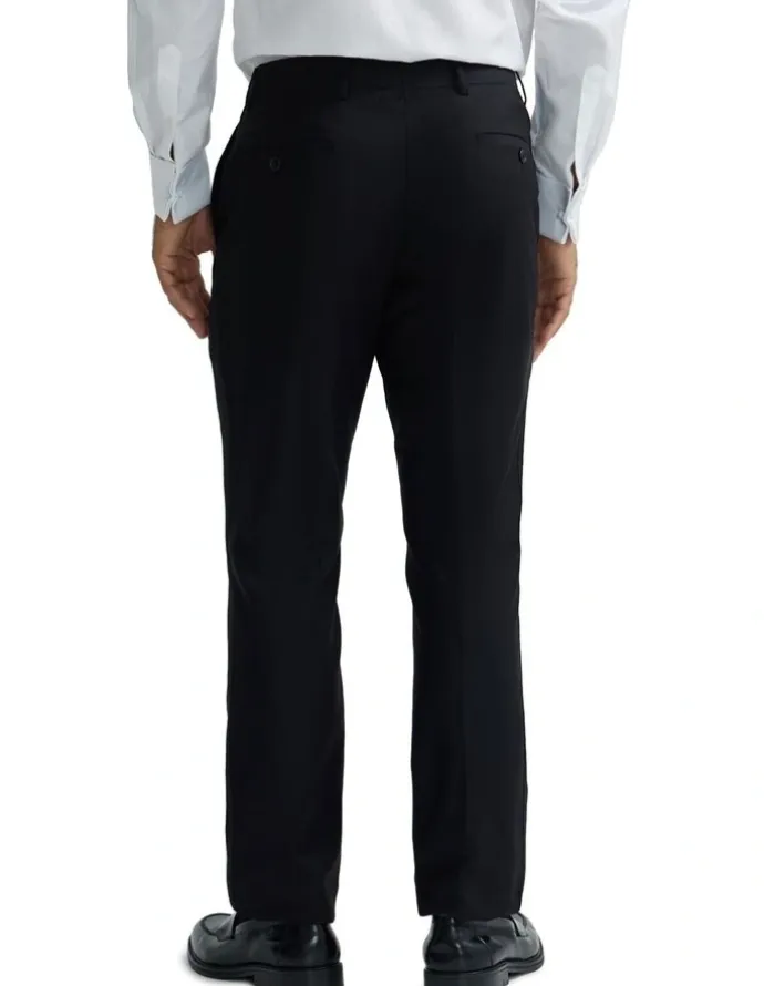 Oxford New Dinner Suit Trousers With Tape in Black