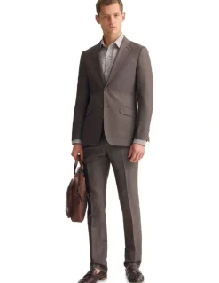 Oxford New Hopkins Wool Suit Trousers in Brown
