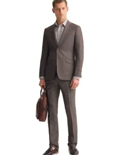 Oxford New Hopkins Wool Suit Jacket in Brown