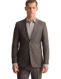 Oxford New Hopkins Wool Suit Jacket in Brown