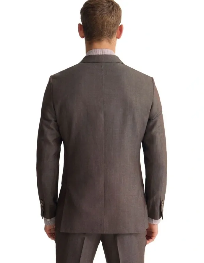 Oxford New Hopkins Wool Suit Jacket in Brown
