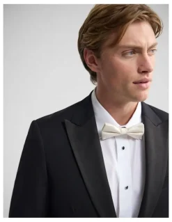 Oxford New Peak Lapel Dinner Suit Jacket in Black