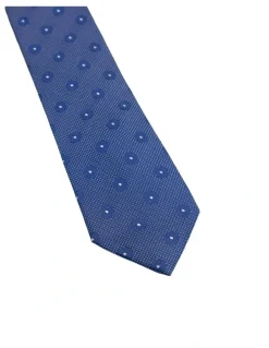 Oxford Nolan Flower Silk Tie 7cm in Navy
