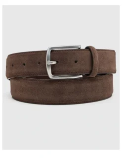 Oxford Parker Suede Belt in Mocha