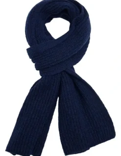 Oxford Phineas Rib Knit Scarf in Navy
