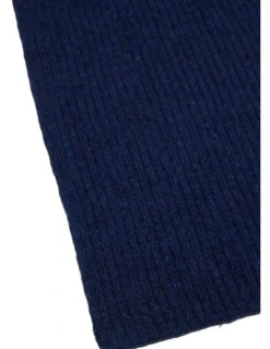 Oxford Phineas Rib Knit Scarf in Navy