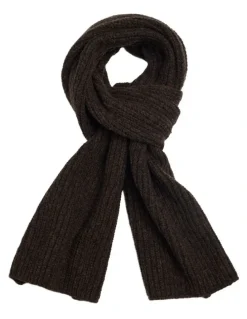 Oxford Phineas Rib Knit Scarf in Chocolate