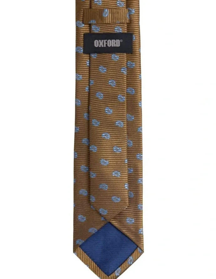 Oxford Ryan Paisley Silk Tie 7cm in Tobacco
