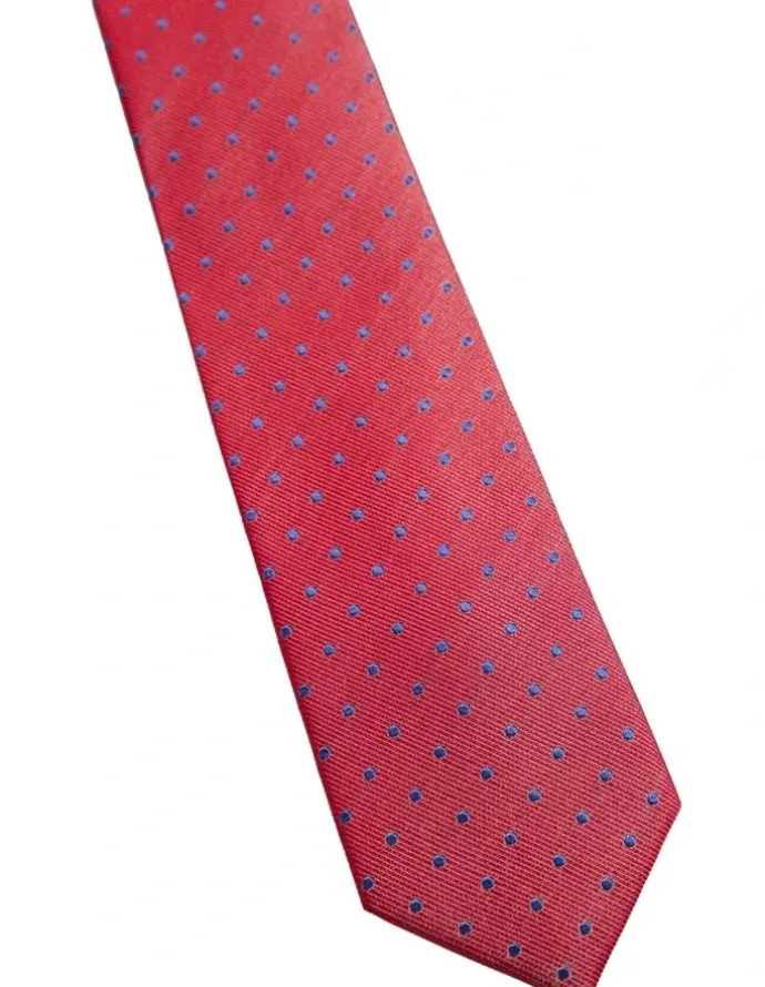 Oxford Stanley Spot Grid Tie in Red