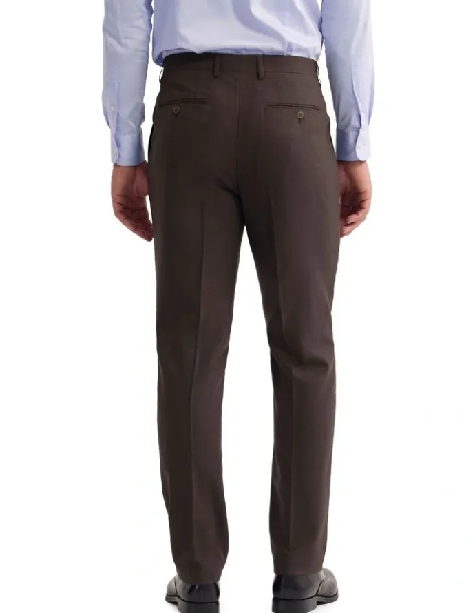 Oxford Wordsworth Wool Suit Pant in Brown