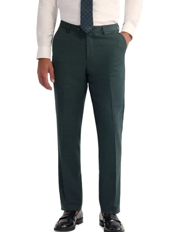 Oxford Wordsworth Wool Suit Pant in Green