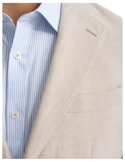 Oxford Wordsworth Wool/Linen Suit Jacket in Sand