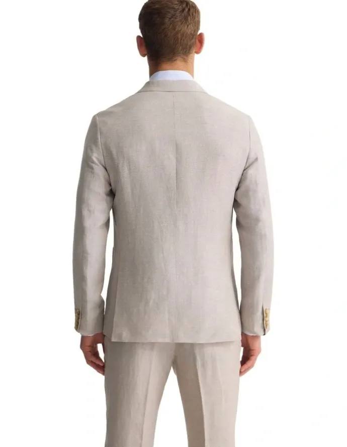 Oxford Wordsworth Wool/Linen Suit Jacket in Sand