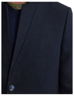Oxford Austin Wool Rich Coat in Navy