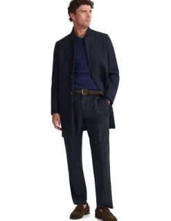 Oxford Austin Wool Rich Coat in Navy
