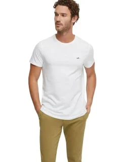 Oxford Ben Cotton Crew Neck T-shirt in White