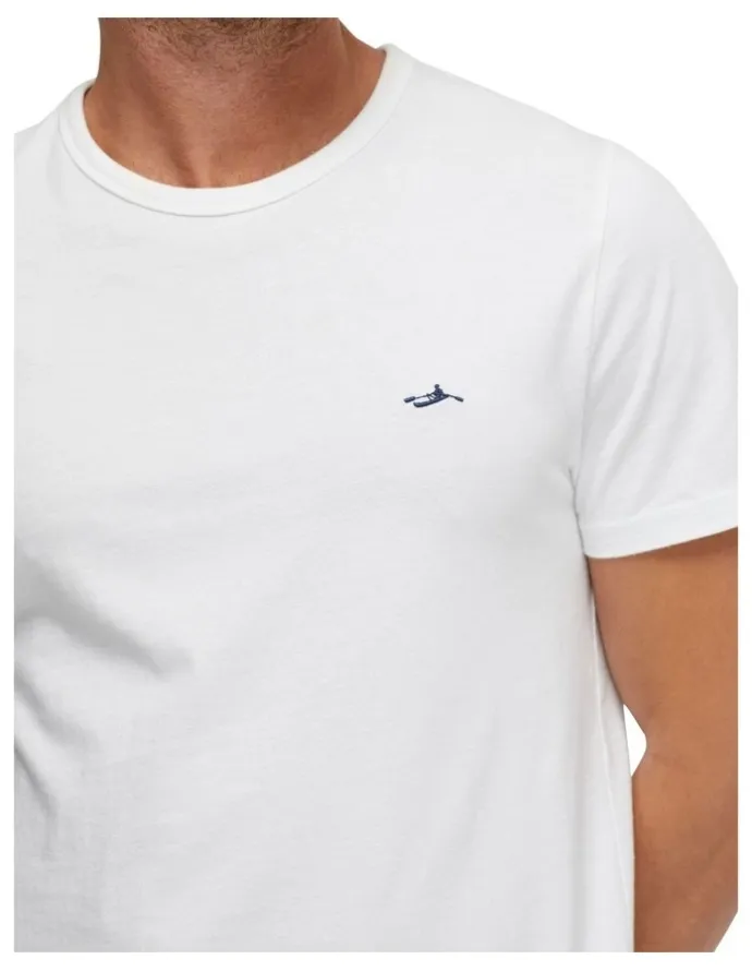 Oxford Ben Cotton Crew Neck T-shirt in White