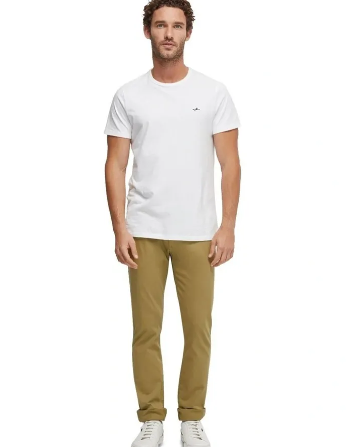 Oxford Ben Cotton Crew Neck T-shirt in White