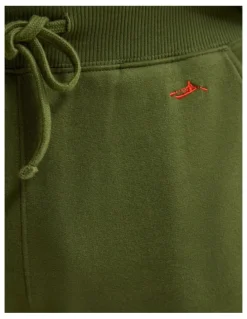 Oxford Benson Organic Cotton Track Pants in Dark Olive