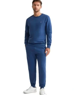 Oxford Benson Organic Cotton Track Pants in Navy