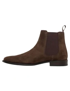 Oxford Colby Suede Chelsea Boot in Chocolate