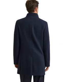 Oxford Dunbar Wool Rich Coat in Navy