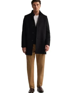 Oxford Dunbar Wool Rich Coat in Black