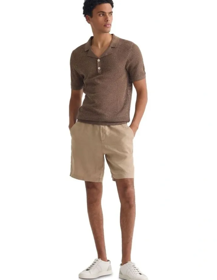 Oxford Harley Linen Shorts in Sand
