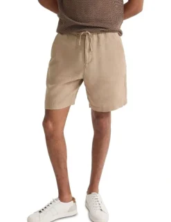 Oxford Harley Linen Shorts in Sand