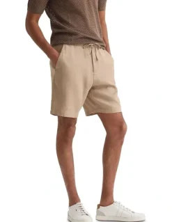 Oxford Harley Linen Shorts in Sand