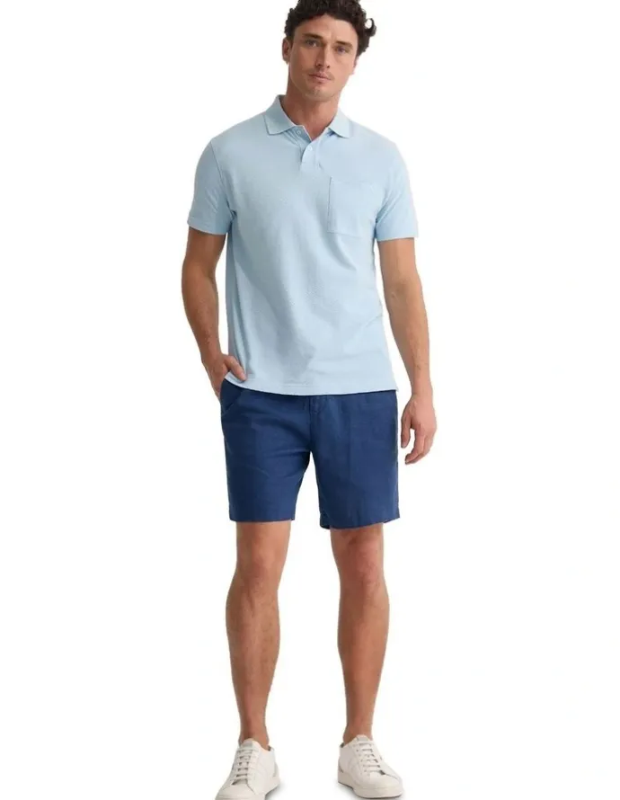 Oxford Harley Linen Shorts in Navy