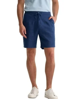 Oxford Harley Linen Shorts in Navy