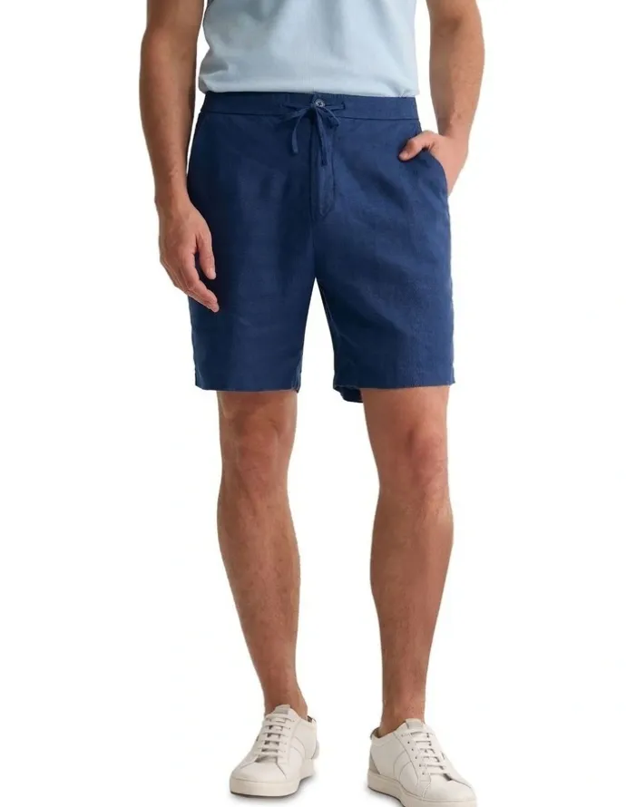 Oxford Harley Linen Shorts in Navy
