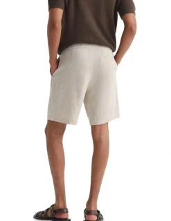 Oxford Harley Linen Shorts in Oat