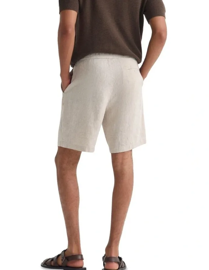 Oxford Harley Linen Shorts in Oat