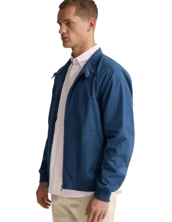 Oxford Henry Unlined Bomber Jacket in Navy