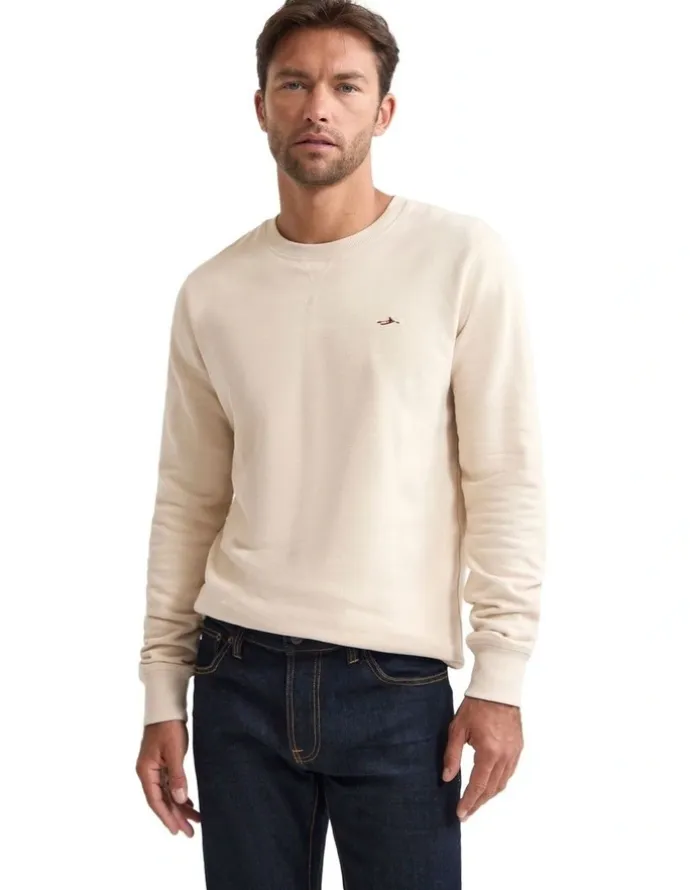 Oxford Leo Organic Cotton Sweatshirt in Stone
