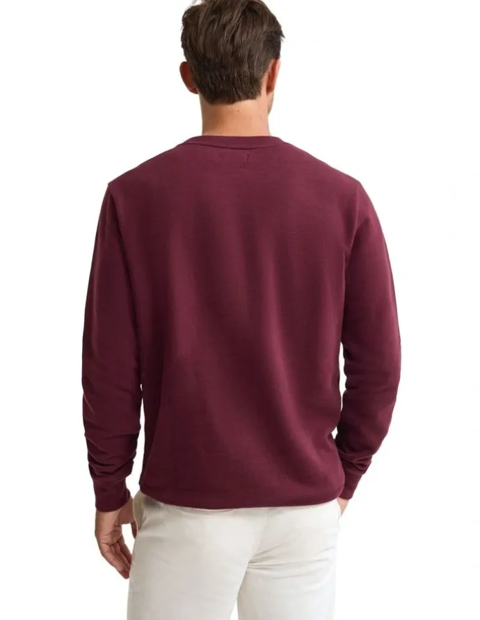 Oxford Leo Organic Cotton Sweatshirt in Dark Berry