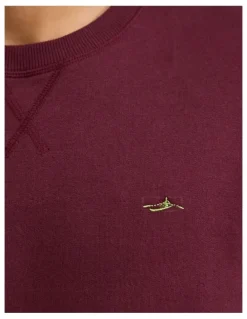 Oxford Leo Organic Cotton Sweatshirt in Dark Berry