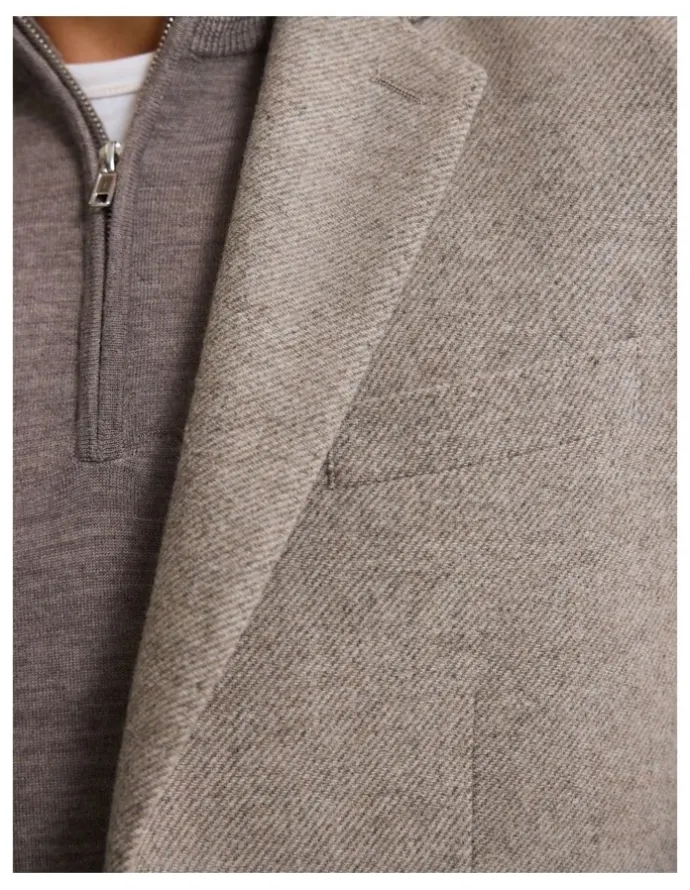 Oxford Milton Wool Blend Blazer in Natural