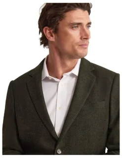 Oxford Milton Wool Blend Blazer in Olive