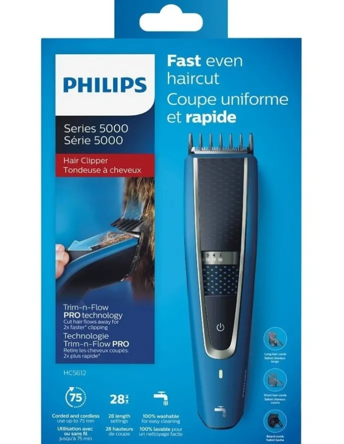Philips Series 5000 Hair Clipper HC5612/15 in Blue/Black