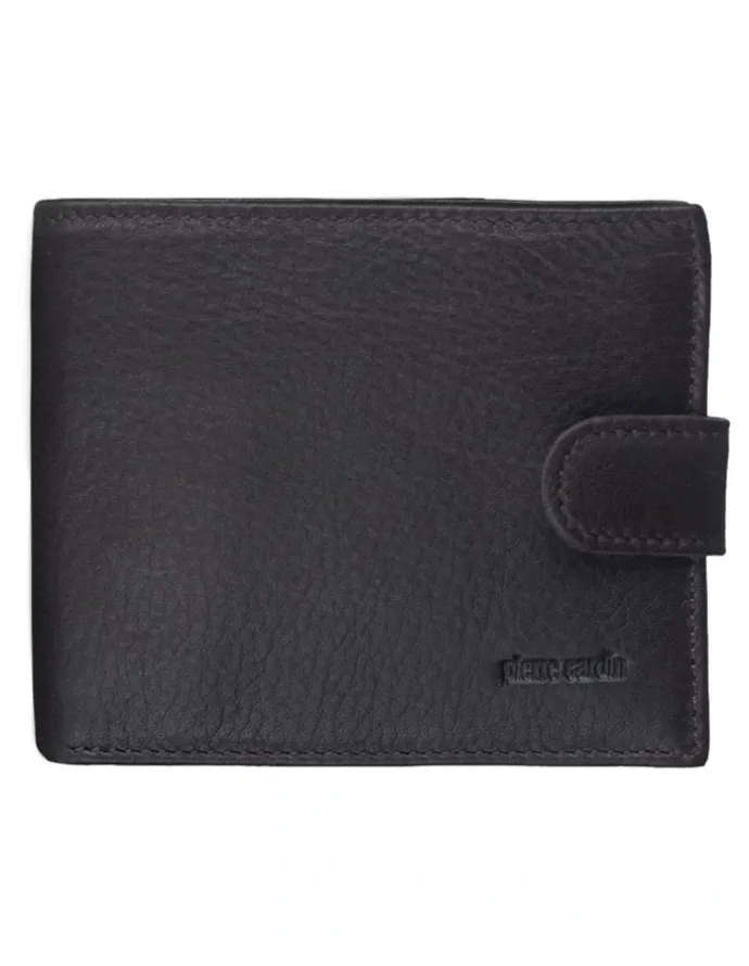 PIERRE CARDIN Italian Leather Wallet/Card Holder in Black