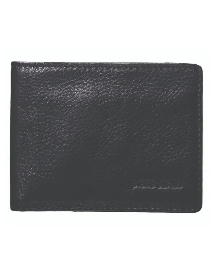 PIERRE CARDIN Italian Leather Bi-Fold Wallet in Black