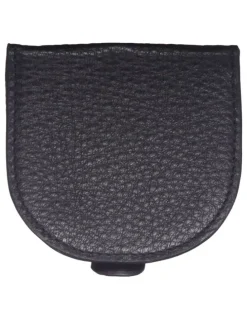 PIERRE CARDIN Italian Leather Coin Purse in Black