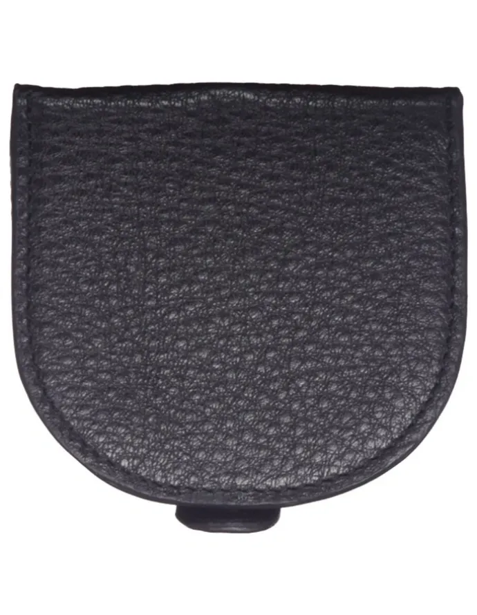 PIERRE CARDIN Italian Leather Coin Purse in Black