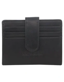 PIERRE CARDIN Leather Bi-Fold Card Holder/Wallet in Black