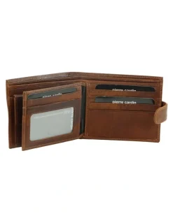 PIERRE CARDIN Leather Wallet/Card Holder in Cognac
